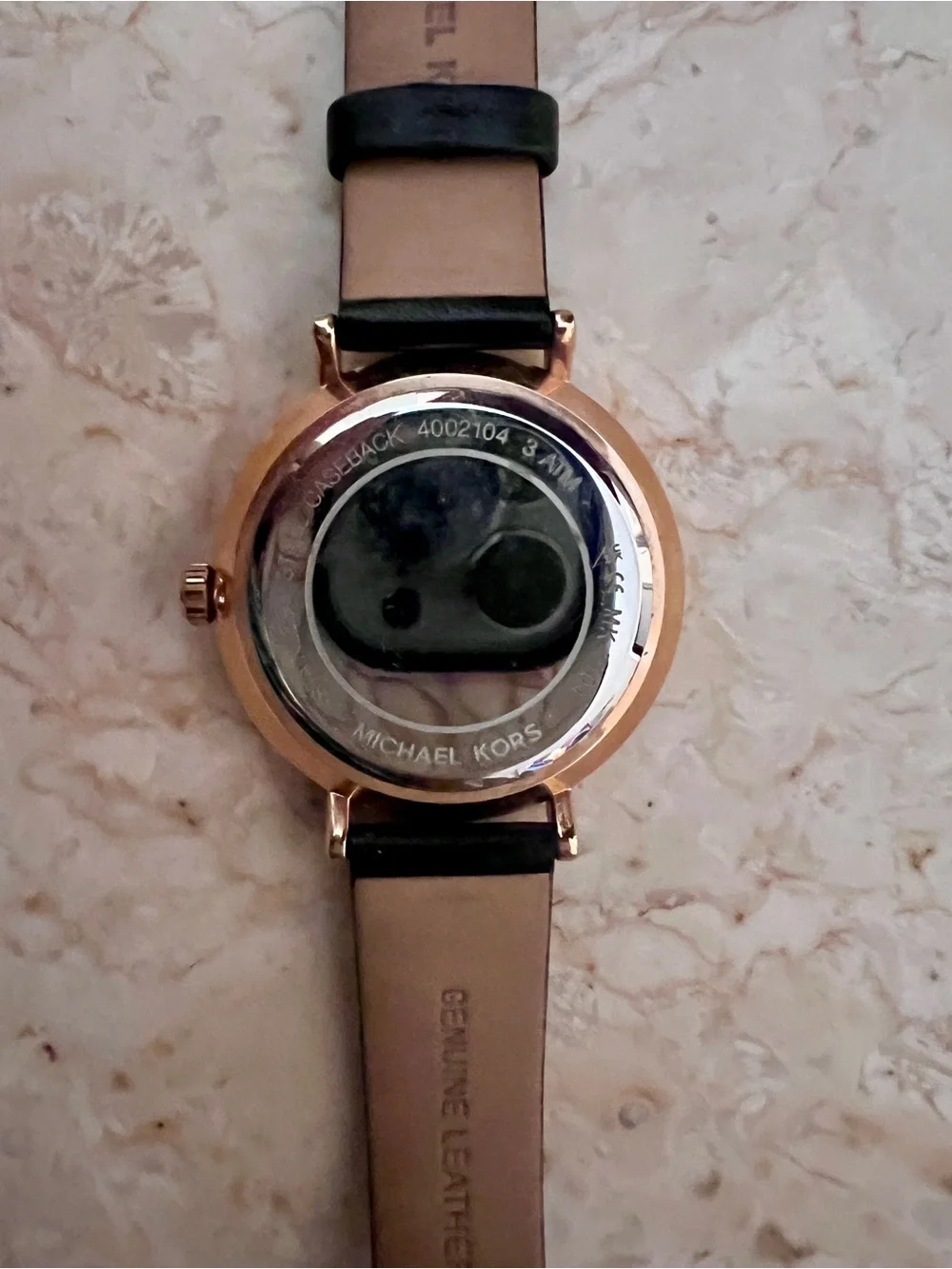 Michael Kors Women's Jayne Black Leather Strap Watch 38mm - Picture 4 of 4